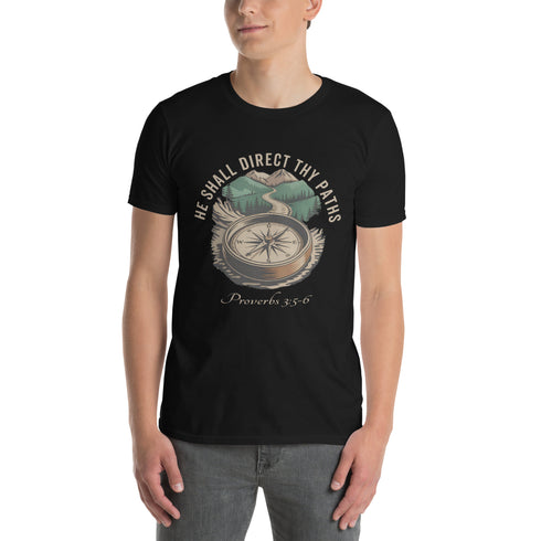 He Shall Direct Thy Paths Christian Bible Verse T-Shirt
